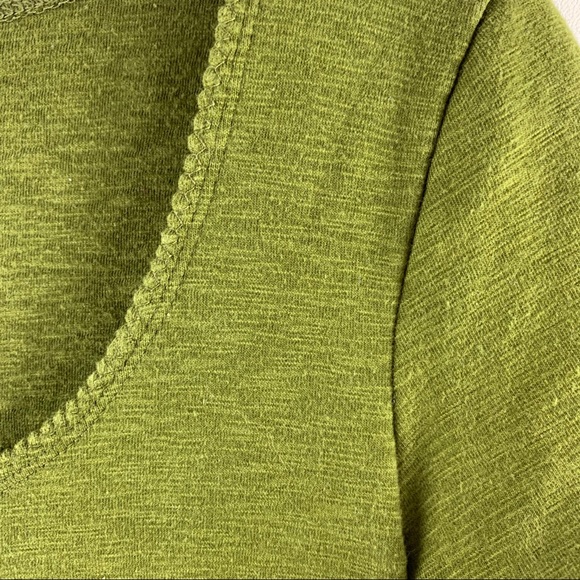 Madewell Scoopneck Scallop Stitch Green Baby Tee - Picture 6 of 11